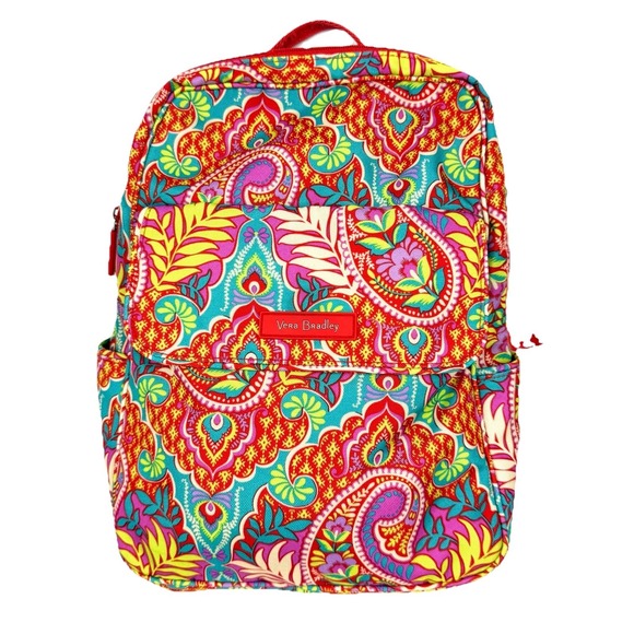 Vera Bradley Handbags - Vera Bradley Paisley In Paradise Lighten Up Backpack Canvas Boho Colorful Spring
